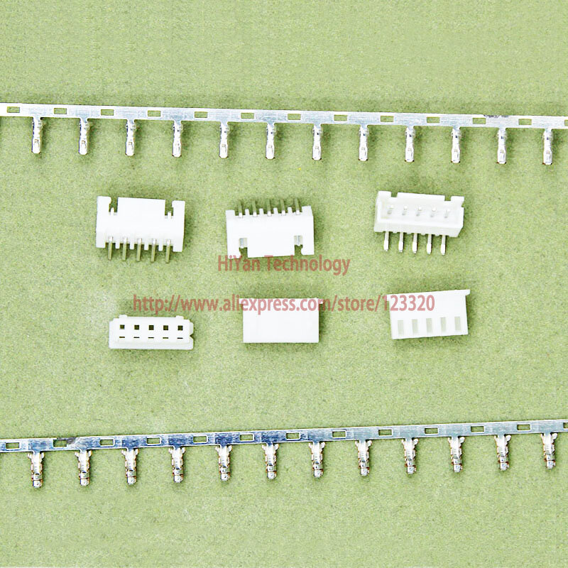 Conector XH2.54 5Pin, paso de 90 grados: 100 MM 2,54 pulgadas 5AW, cabezal + Terminal + XH2.54-5P de carcasa, 0,1 set/lote
