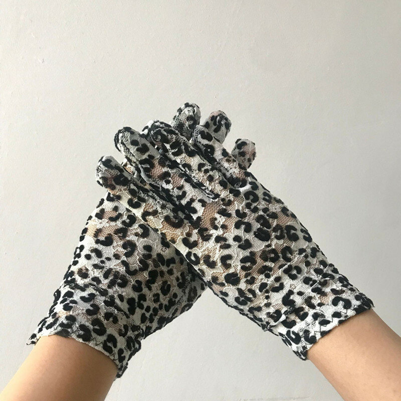 2019新レースの手袋女性のミトン女性手袋女性手袋luva feminina guantesタッチ非常にセクシーでスタイリッシュなヒョウ