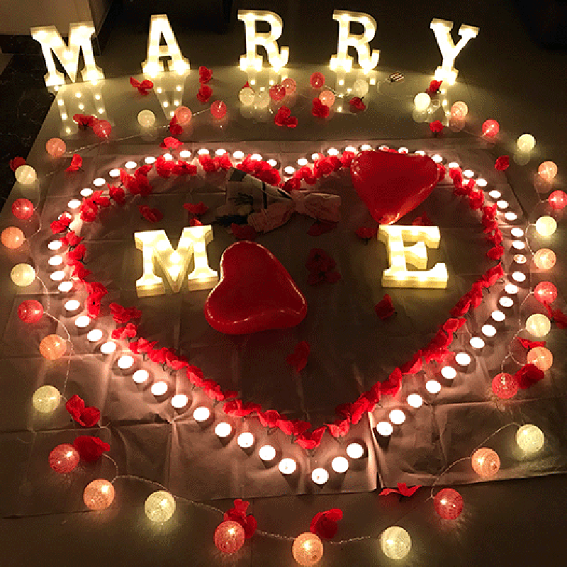 Luminous LED Huruf Lampu Malam Kreatif 26 Alfabet Bahasa Inggris Battery Lamp Romantic Pesta Pernikahan Dekorasi Natal Hadiah 16 Cm