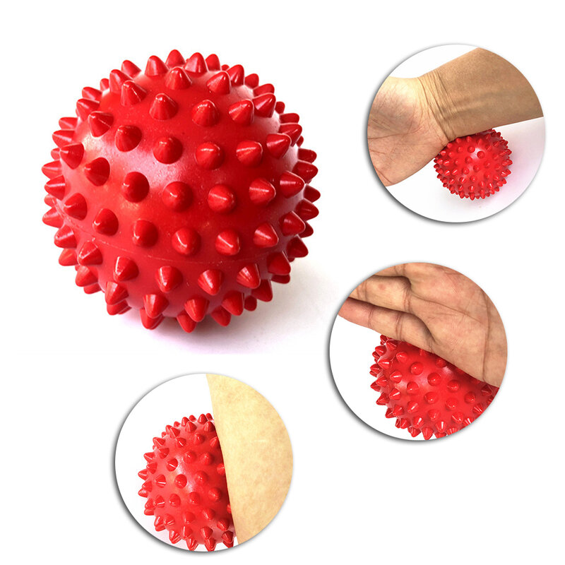 Durable PVC Spiky Massage Ball Trigger Point Sport Fitness Hand Foot Pain Relief Plantar Fasciitis Reliever 6.5cm Exercise Balls