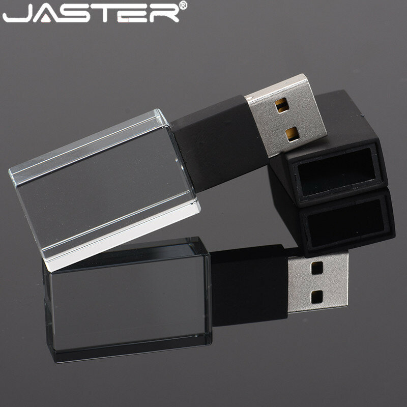 JASTER Kristall usb 2.0 sticks individuelles logo 4gb 8gb 16GGB 32gb 64gb USB-flash-stick transparent glas