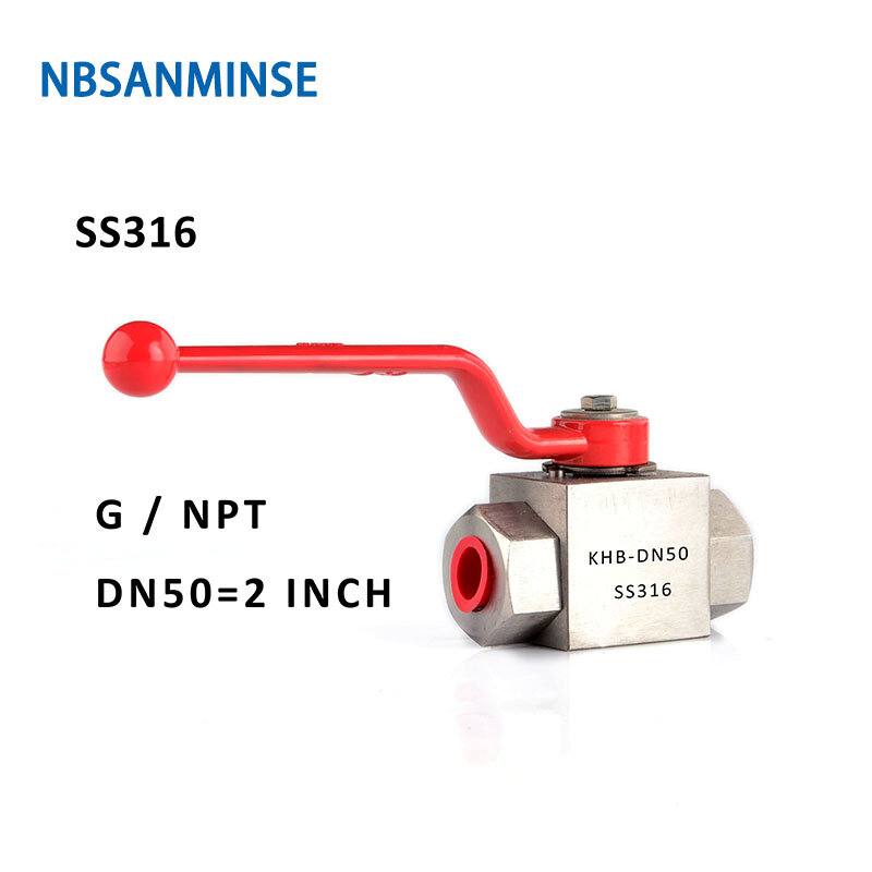 Stainless Steel High Pressure Ball Valve KHB with NPT G 2  Anti corrosion design Engineer Industry Application NBSANMINSE
