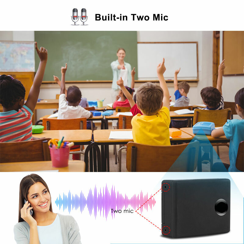 Gsm Dispositivo di Ascolto in Acustico di Allarme Mini Gsm Monitor di Voce Sistema di Sorveglianza Quad Band 2 Microfono a Due Vie Auto risposta