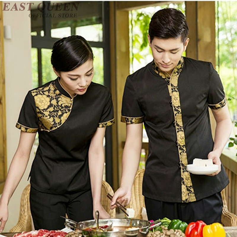 Uniformes do garçom e da garçonete roupa do restaurante uniformes da garçonete para garçons catering cozinha vestuário do hotel uniforme dd915