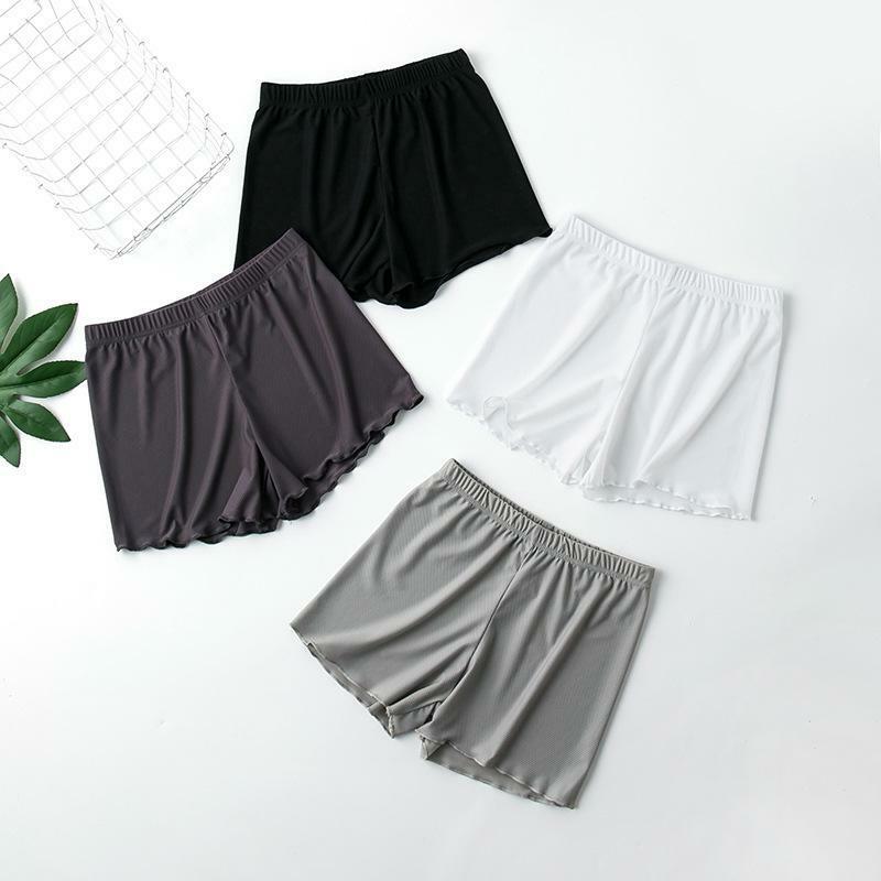 Женские бесшовные шорты из мягкого хлопка, летние дышащие шорты в сетку