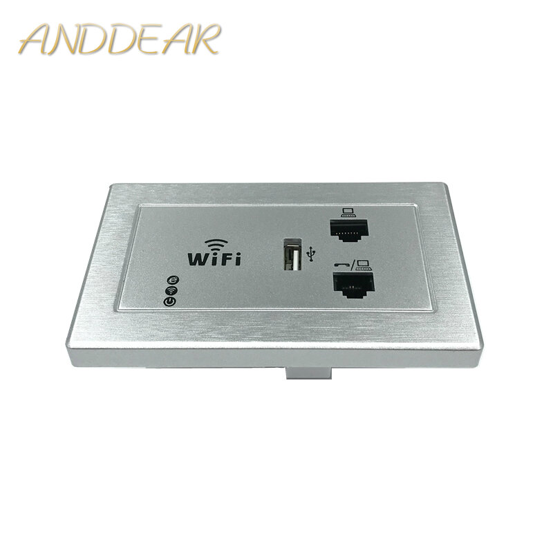 ANDDEAR-نقطة وصول لجهاز التوجيه ، ونقطة وصول لجهاز التوجيه ، ونقطة وصول لاسلكية صغيرة مثبتة على الحائط ، لغرفة الفندق عالية الجودة ، ومنفذ الهاتف