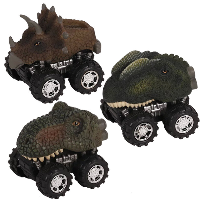 Nuevos juguetes de inercia de plástico para niños, modelos de dinosaurios, Mini coches de juguete, Mini coches de juguete sin Control remoto, regalos