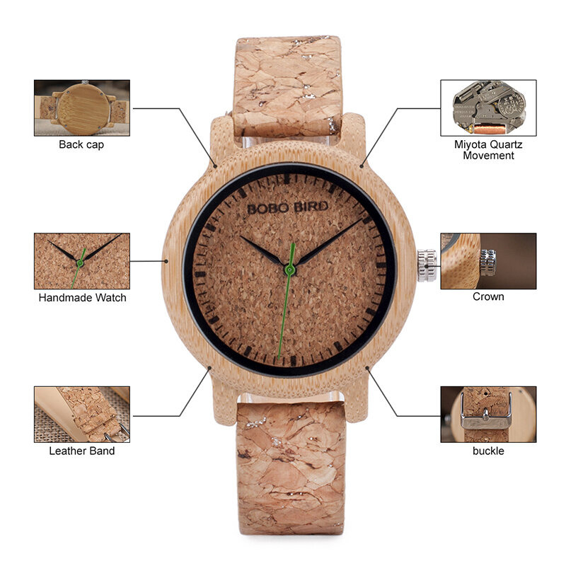 BOBO BIRD M12 Bamboo Wood Quartz Watch For Men And Women Wristwatches Top Brand Luxury With Japan Movement As Gift