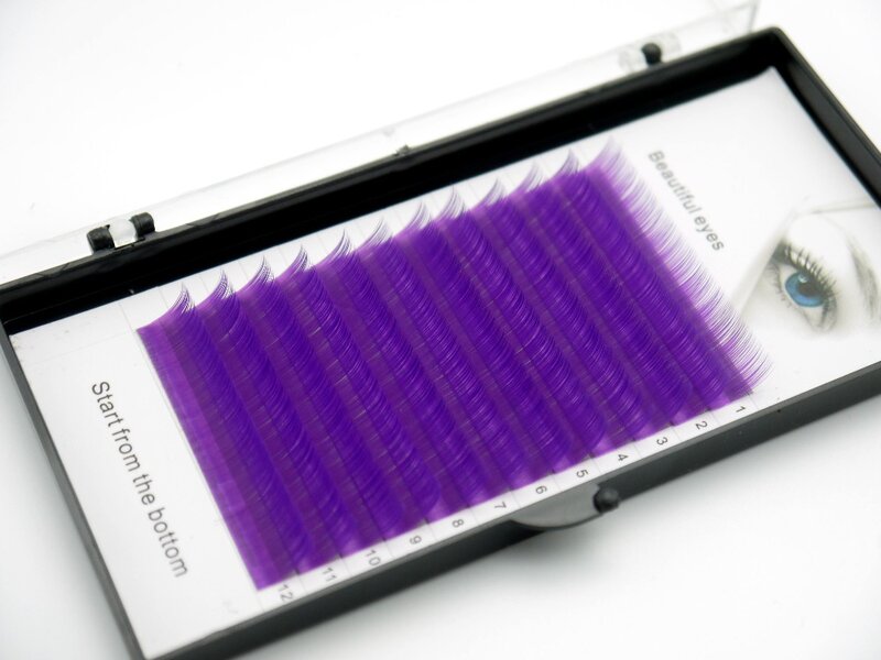 Hbzgtlad-色とりどりの個々のつけまつげ,c/d,0.07/0.1mm,8/15mm,フェイクボリュームエクステンション