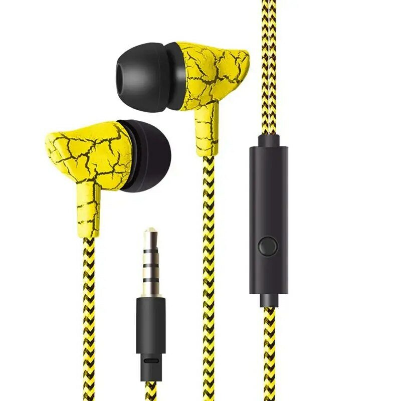 BEESCLOVER słuchawki słuchawki przewodowe Super Bass 3.5mm Crack słuchawki wkładka douszna z mikrofonem słuchawkę bez użycia rąk do Samsung r25