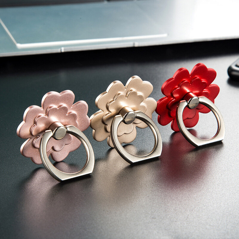 General Lucky Unique Ring Frame PC Washable Flowers Mobile Phone Support Holders Rotation Stand