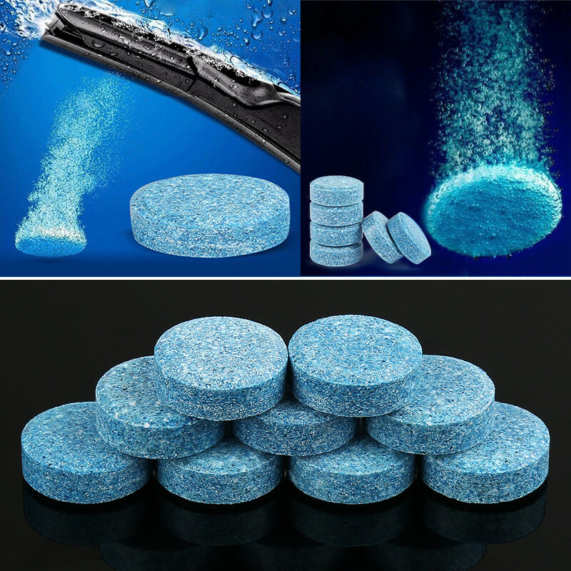 20pills (1pill=4L Water) Glass Cleaning Water Multifunctional Effervescent Oil Cleaner Concentrated for Car Window Kitchen Deoil