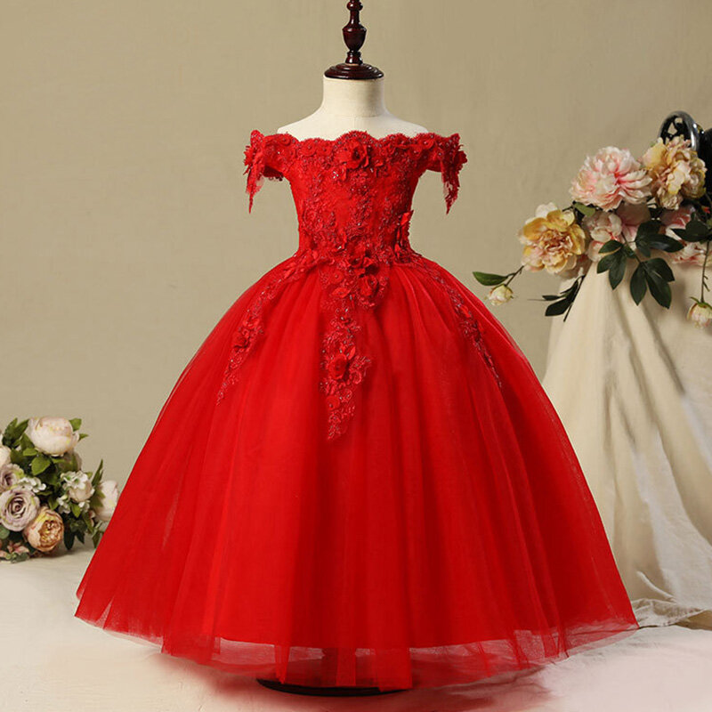 Kwiatowa sukienka długi z koralikami 2023 nowa dziewczyna wesele suknia balowa na spacer pokaz fortepianu w stylu piękna seksowna sukienka na ramiona