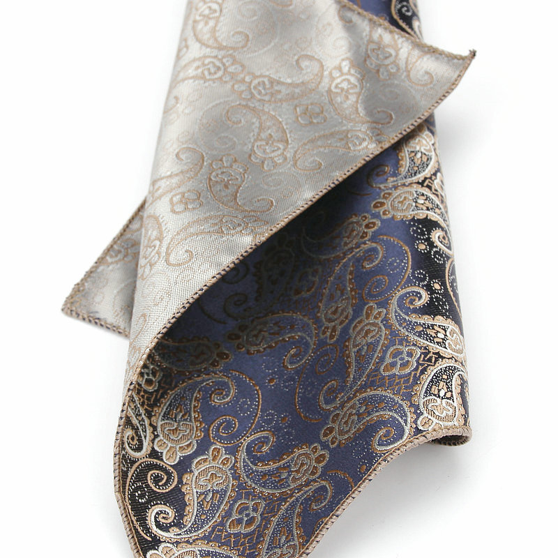 Роскошный мужской носовой платок Пейсли шелк Wowen жаккардовые носовой платок из полиэстера деловой винтажный Карманный квадратный нагрудный платок 23*23 см