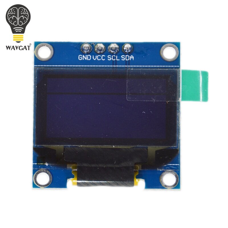 Módulo de Exibição Branco Serial OLED IIC, Placa de Tela LCD, GND, VCC, SCL, SDA, 128x64, I2C, SSD1306, 0.96 ", Preto, Arduino