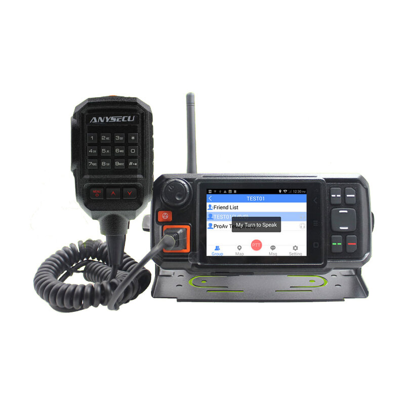 Walkie Talkie con GPS y transceptor de red Android 4G para coche, radio móvil Android, Anysecu N60, SOS clave, modelo 4G-W2 plus