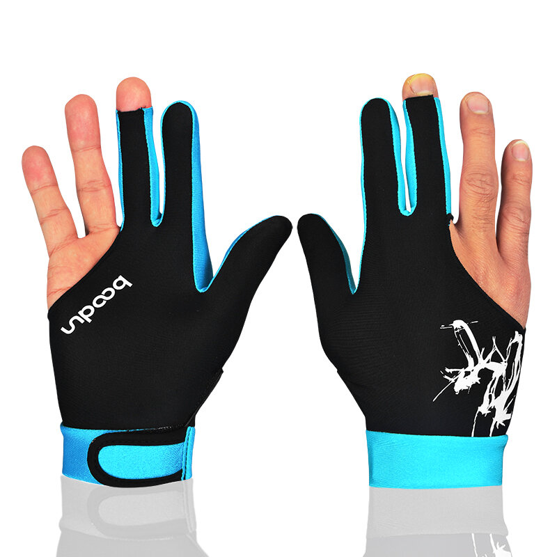 Boodun 1 шт. трёхпальцевые бильярдные перчатки, перчатка для бильярда, снукера, спортивные перчатки для кия для мужчин и женщин, аксессуары для бильярда для левой и правой руки