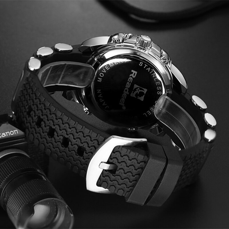 Relojes de lujo de marca superior, reloj de cuarzo Digital LED de goma para hombres, reloj de pulsera militar deportivo para hombre, reloj de pulsera erkek kol saati