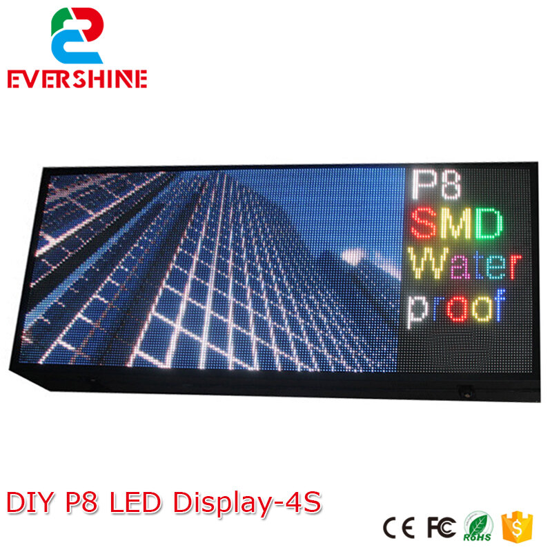 Good Group! DIY Kit  LED Display Include P8 SMD3in1 30PCS  LED Modules + 1 pcs RGB LED Controller + 4 pcs LED Power Supply