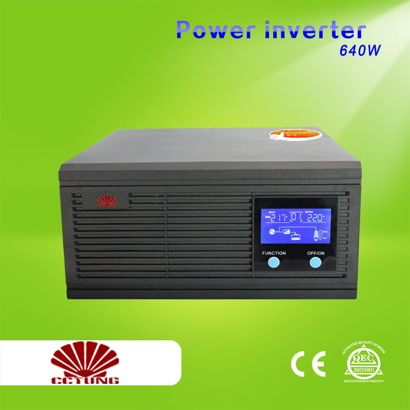 800VA 640W Sistem Inverter Rumah Inverter Daya 85-275VAC Input 110V 220V 230V 240VAC Output Gelombang Sinus Murni dengan Baterai 12V 24V
