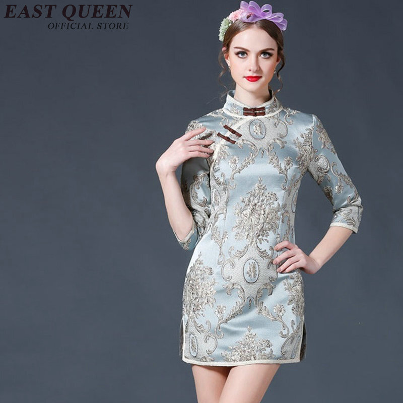 Vestido chinês qipao cheongsam oriático, vestido chinês tradicional feminino, sexy e moderno vestido chinês dd058