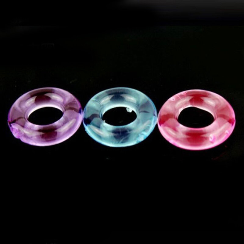 Juego de anillos de pene de 5 piezas de cristal de eyaculación de retraso de pene de silicona anillo de estiramiento erótico para adultos juguetes sexuales para hombres hombre