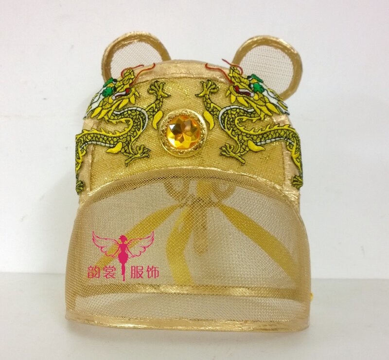4 wzory złota czarna dynastia ming kapelusz cesarza naśladuj Earthed Emperor WanLi czapka z siateczką mężczyzna Tiara dla TV imperialna docess