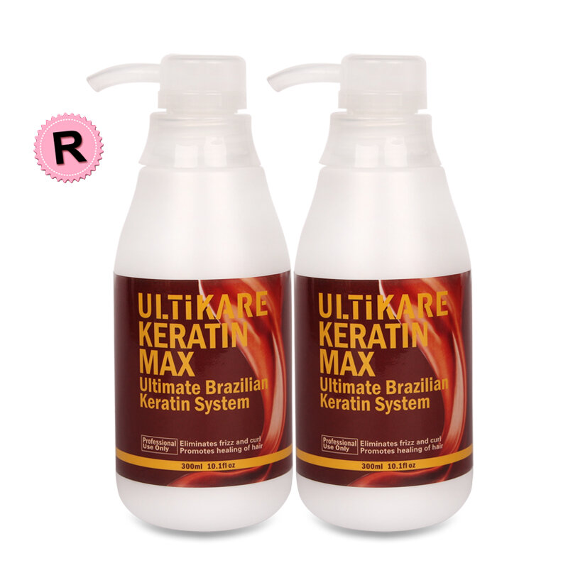 Hot Sale Set Top Quality 2pcs 300ml A Lot Brazilian Keratin Hair Treatment 12% Formalin Straight and Helpful for Damaged Hair