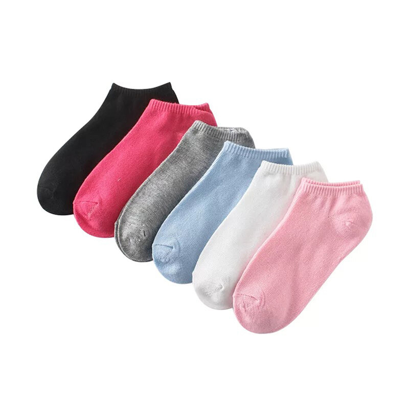 Women's boat socks color spring and summer thin socks solid color socks