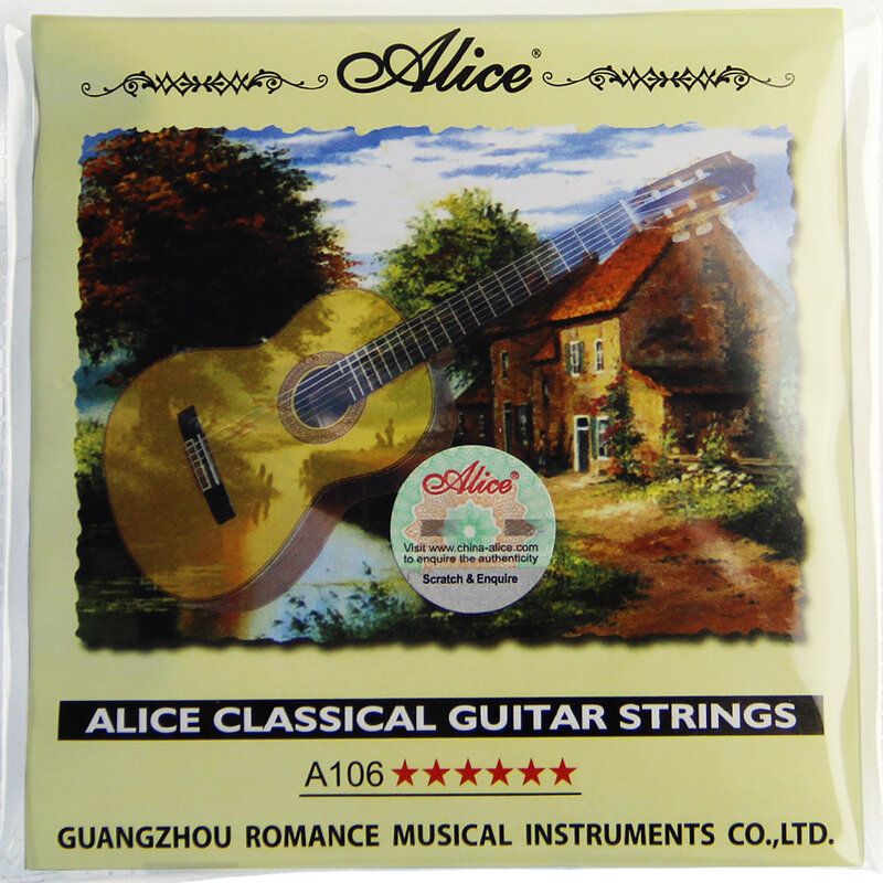 Nova alice cordas de guitarra clássica a106 limpar cordas de náilon
