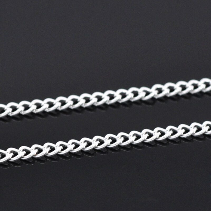 10 meter Doreen Box Link Eröffnete Curb Ketten Eisen Legierung Silber farbe Für DIY Armband Halskette Schmuck Machen 3x 2,2mm (B13656)