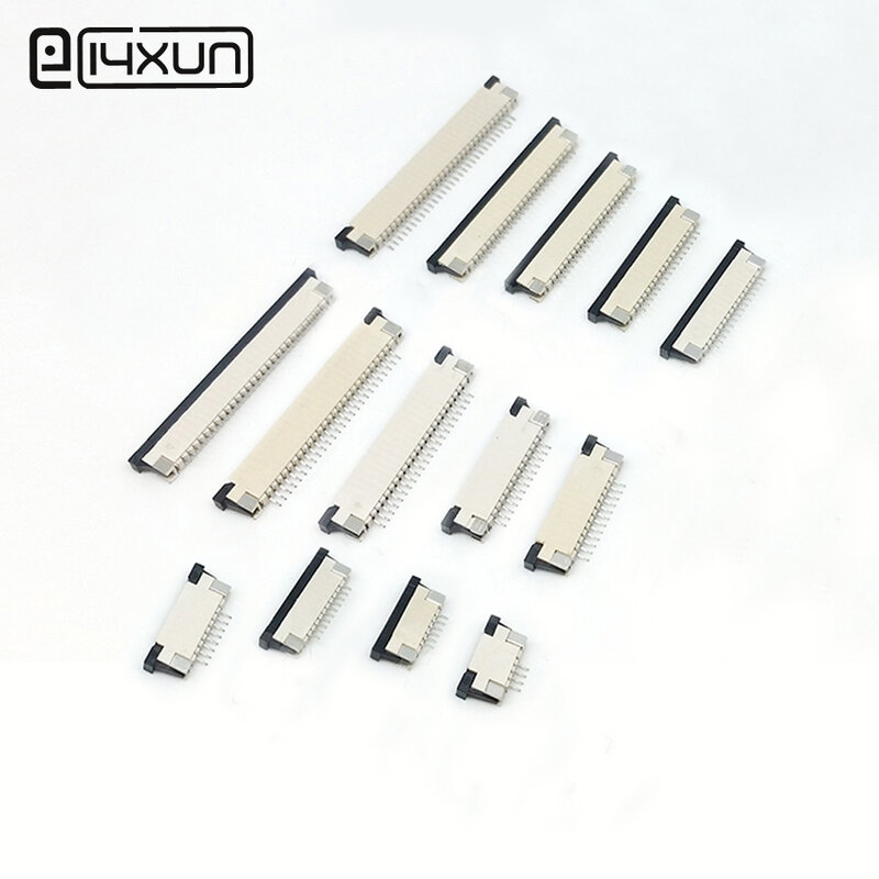 4pcs 0.5mm Pitch Up Drawer FPC FFC Flat Cable Connector Socket 4P 5P 6P 7P 8P 10P 12P 14P 16P 20P 22P 24P 30P 34P 40P45P 50P 60P
