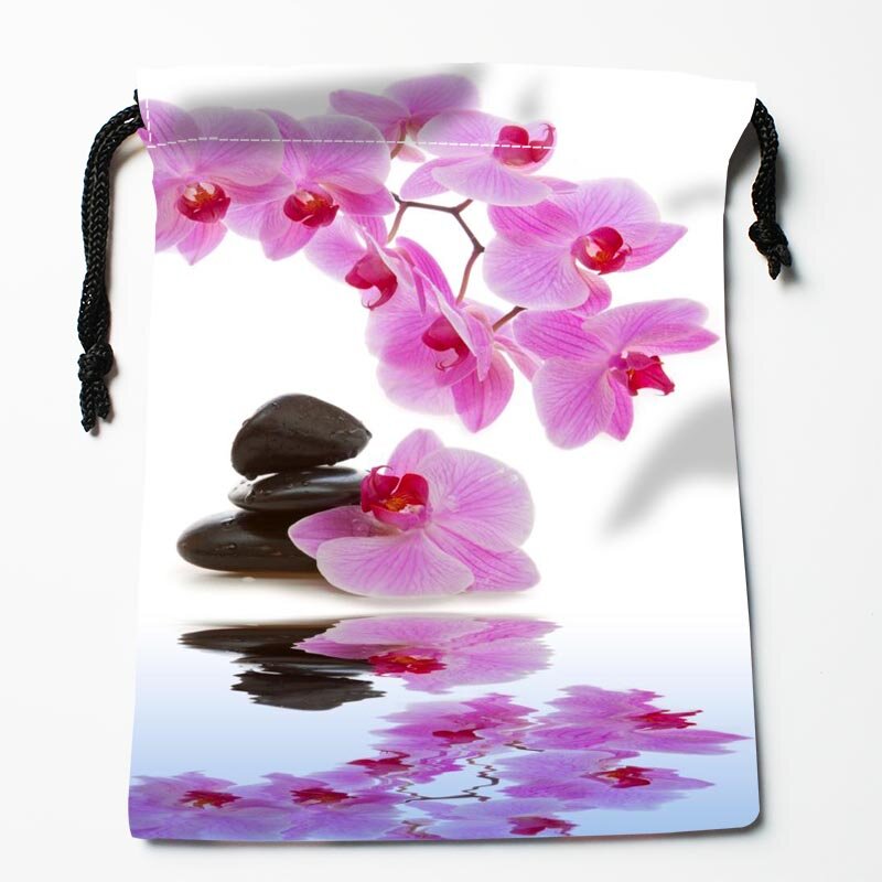 Bolsas con cordón de piedra y flores, bolsas de almacenamiento personalizadas, bolsas de regalo impresas, 22cm más tamaño 18 *, DIY, su imagen