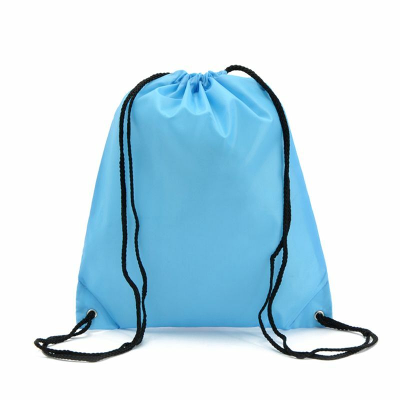 Mochila deportiva impermeable con cordón para hombre y mujer, bolso con logotipo impreso personalizado, paquete de bolsillo para estudiantes