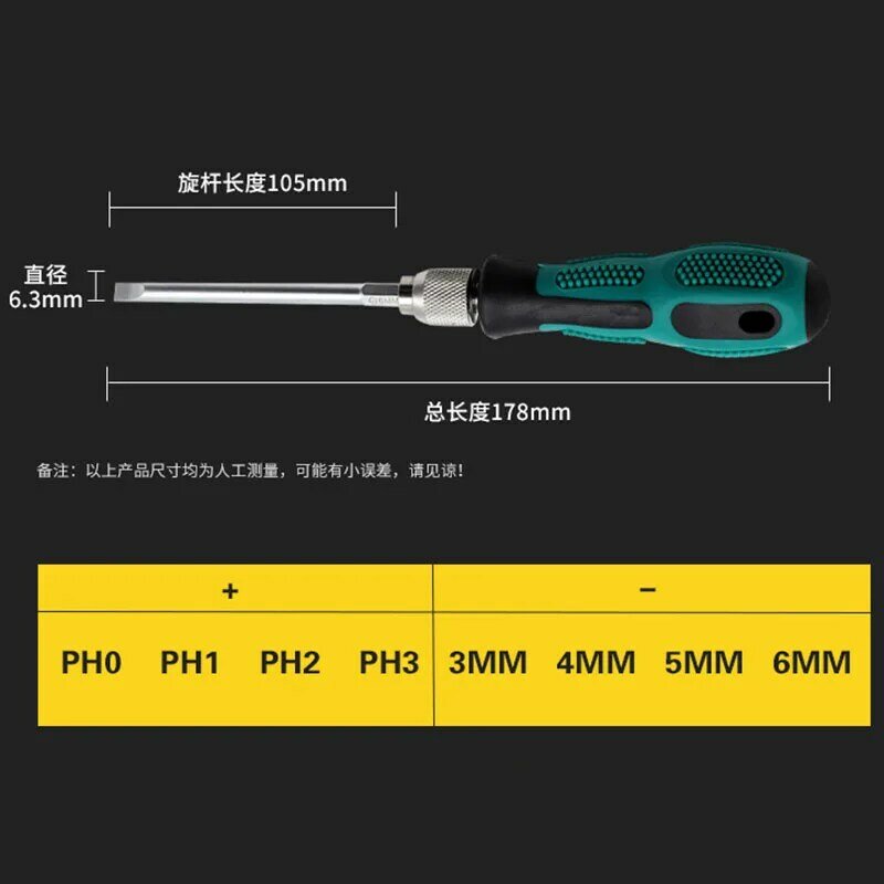 Screwdriver Set 9pcs Multi-function Screwdrivers Repair Tool Phillips / Slotted Screwdriver with Magnetic Maintenance Tools