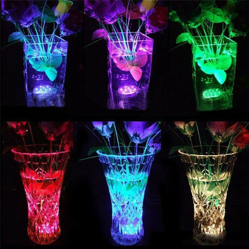 2019 new product 1pcs LED Submersible Candle Floral Tea Light Candle Flashing Waterproof Wedding Party Decoration Hookah Shisha