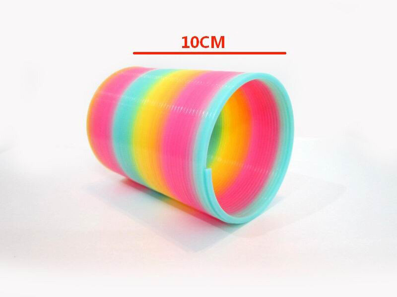 プラスチック製のおもちゃの虹の円,さまざまな色,スプリング,弾性リング2021