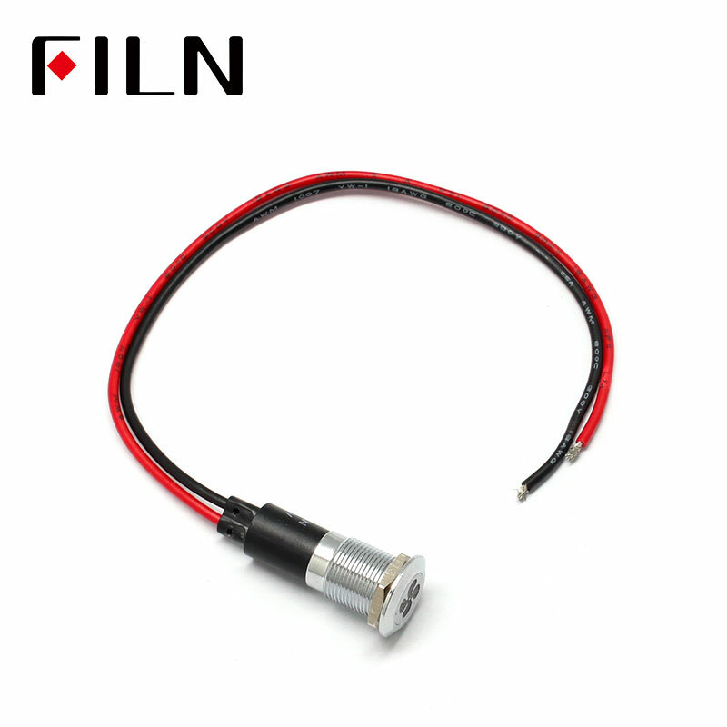 FILN-luz indicadora led para salpicadero de coche, símbolo de ventilador, rojo, amarillo, blanco, azul, verde, 12v, cable de 20cm