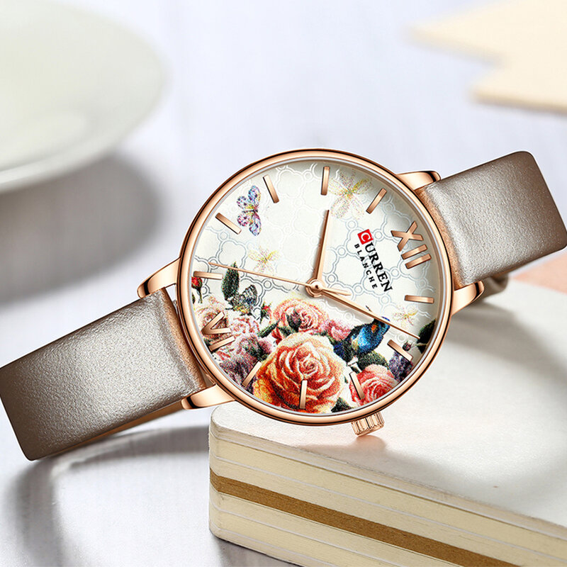 CURREN zegarki damskie New Fashion Design kobiety oglądać na co dzień kobiet zegarek kwarcowy z pełnej stali dziewczyna zegar Relogio Feminino