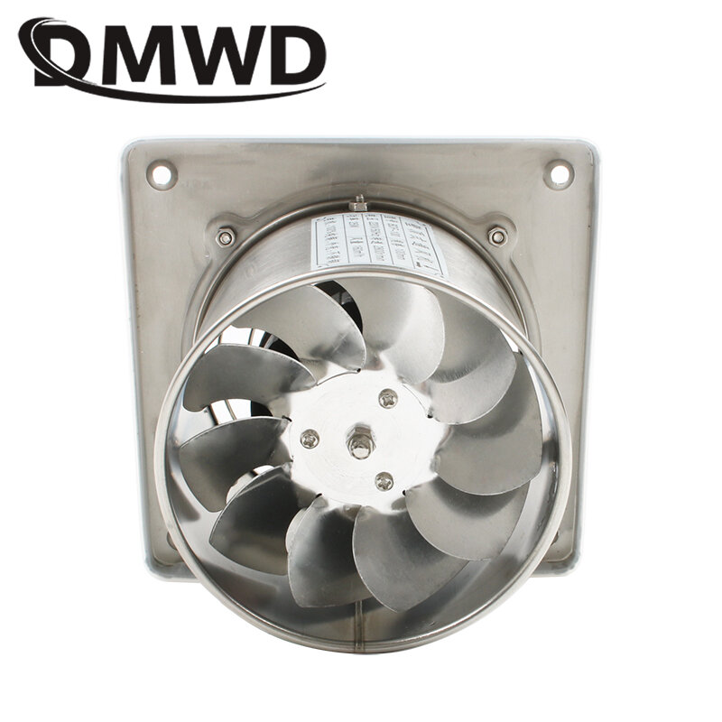 DMWD ventilatore di scarico da 4 pollici in acciaio inossidabile 4 ''wc cucina bagno appeso a parete finestra condotto ventilatore ventilatore ventilatore aspiratore