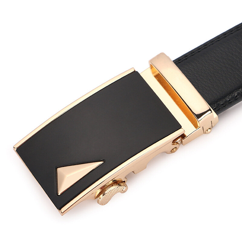 Mới nam dây da thời trang PU Hợp Kim Tự Động khóa Thắt lưng doanh nhân công việc thường ngày trang trí dây Thắt lưng dây nịt nam 3.5 cm cao cấp thương hiệu