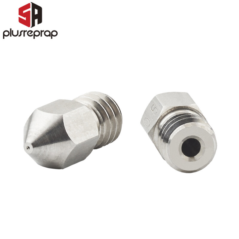 5PCS MK8 Nozzle 0.2mm 0.3mm 0.4mm 0.5mm 0.6mm M6 Threaded Stainless Steel for 1.75mm Filament 3D Printer Extruder Print Head