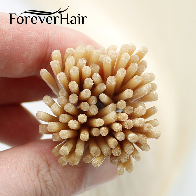 FOREVER HAIR-extensiones de cabello humano de doble punta, cabello Remy de 16, 18, 20 y 22 pulgadas, rubio platino, n. ° 60, extensiones de cabello de unión de queratina, 80g
