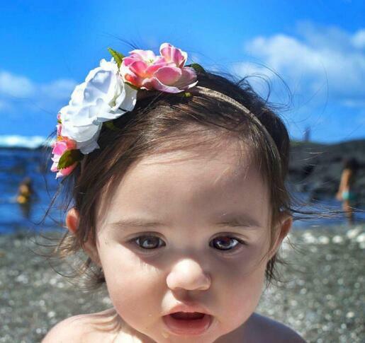 3pcs/set Toddler Infants bows nylon Headband Bohemia Beach Flower Floral headband Kids Hair Accessories Photography Prop