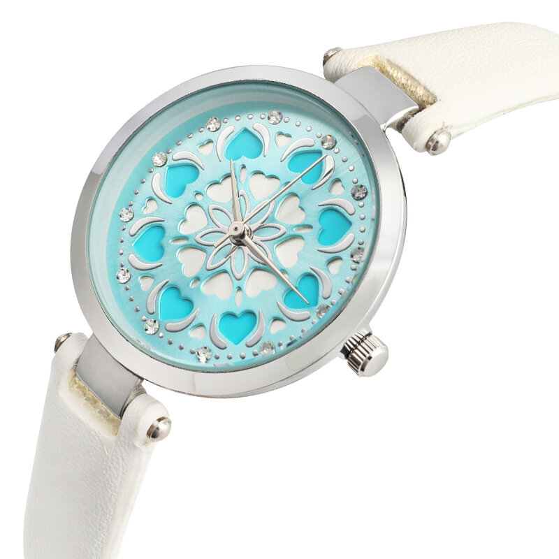 Luxus Marke Frauen Uhren Geschenk Set Schmuck Persönlichkeit Romantische Armbanduhr Leder Strass Designer Damen Uhr