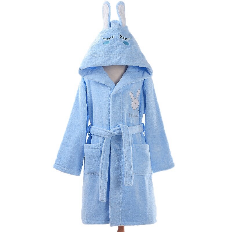Jubah mandi anak-anak 100% katun kartun bayi pakaian tidur berkerudung jubah bayi anak laki-laki piyama pria pakaian rumah tebal musim gugur musim dingin