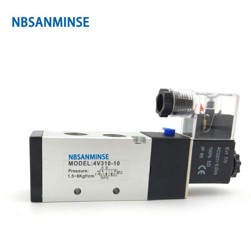 Пневматический электромагнитный клапан 4V310 4V320 4V330 G1/4 G3/8, электромагнитный клапан пневматического типа AirTac NBSANMINSE