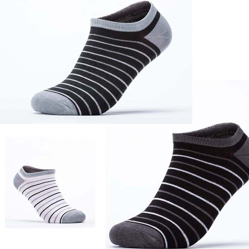 5pairs Men Socks Summer Autumn Thin Comfort Socks Man Ankle Fashion Classic Striped Bamboo Cotton Male Sock Meias Sox Calcetines