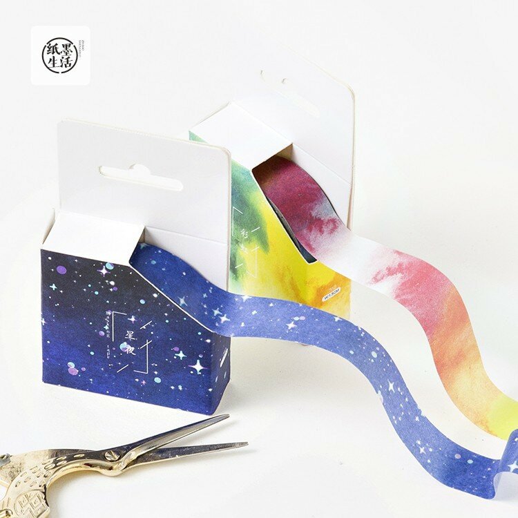 Sky série Washi papier bande créative papeterie Techo Album journal autocollants faciles à poser