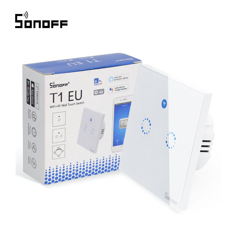 Sonoff T1 EU US UK Wifi Switch,Smart Wall Switch Wifi Touch Light Switch Remote Smart Home Controller With RF 433Mhz/RF 315Mhz